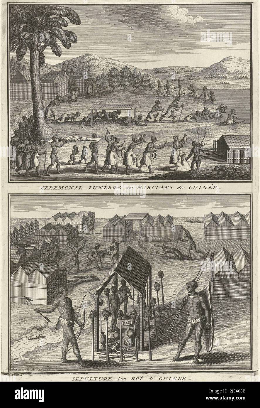 Los ritos funerarios y la manera de enterrar a los señores después de su  muerte, en Perú, ilustración de las ceremonias religiosas y costumbres,  grabado por Bernard Picart (1673-1733) 1722
