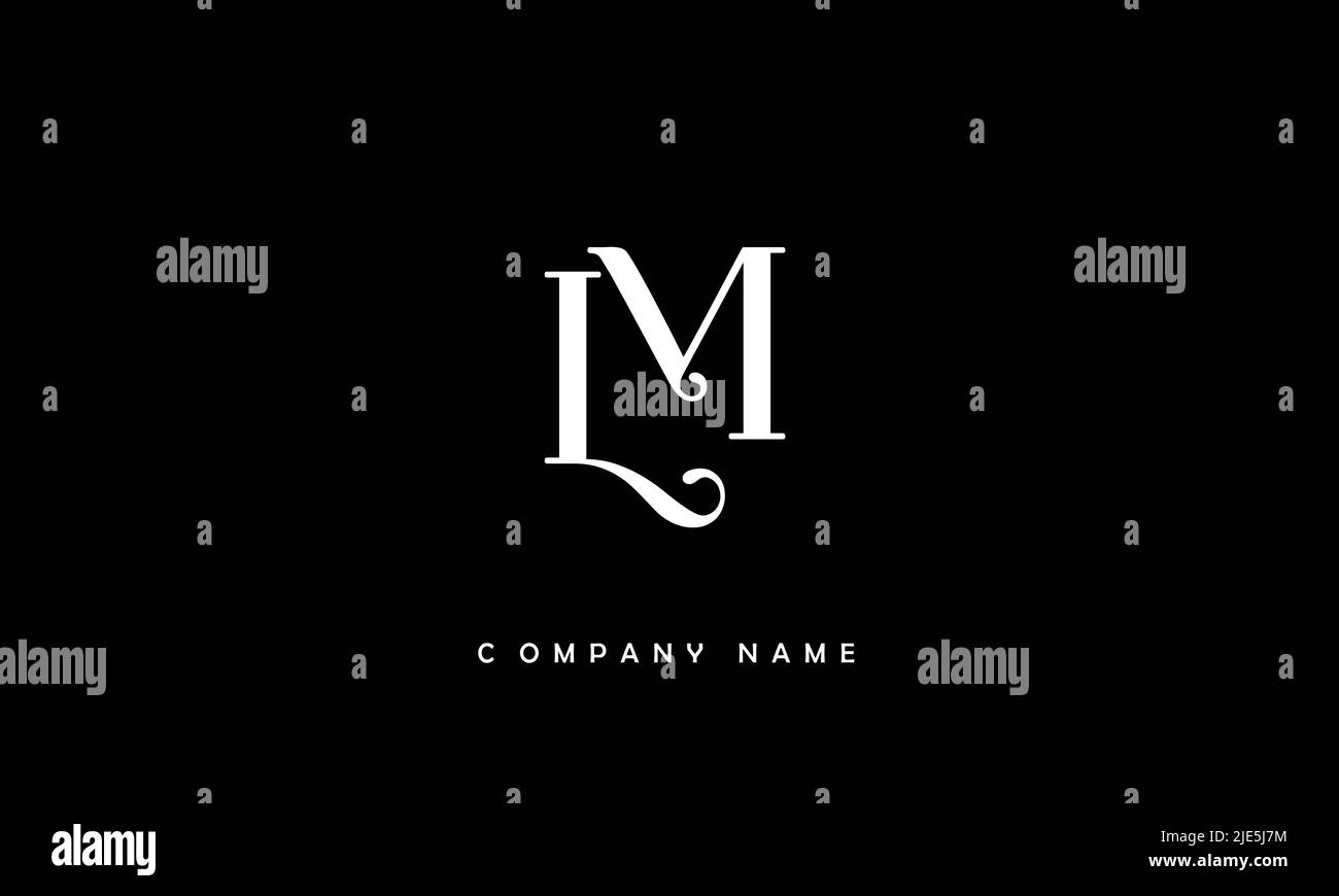 LM, ML Monograma con logotipo de letras abstractas Ilustración del Vector