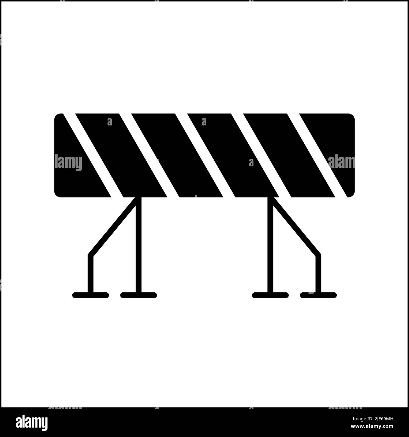 Construcción icono de barrera, barrera icono de barrera Vector Art