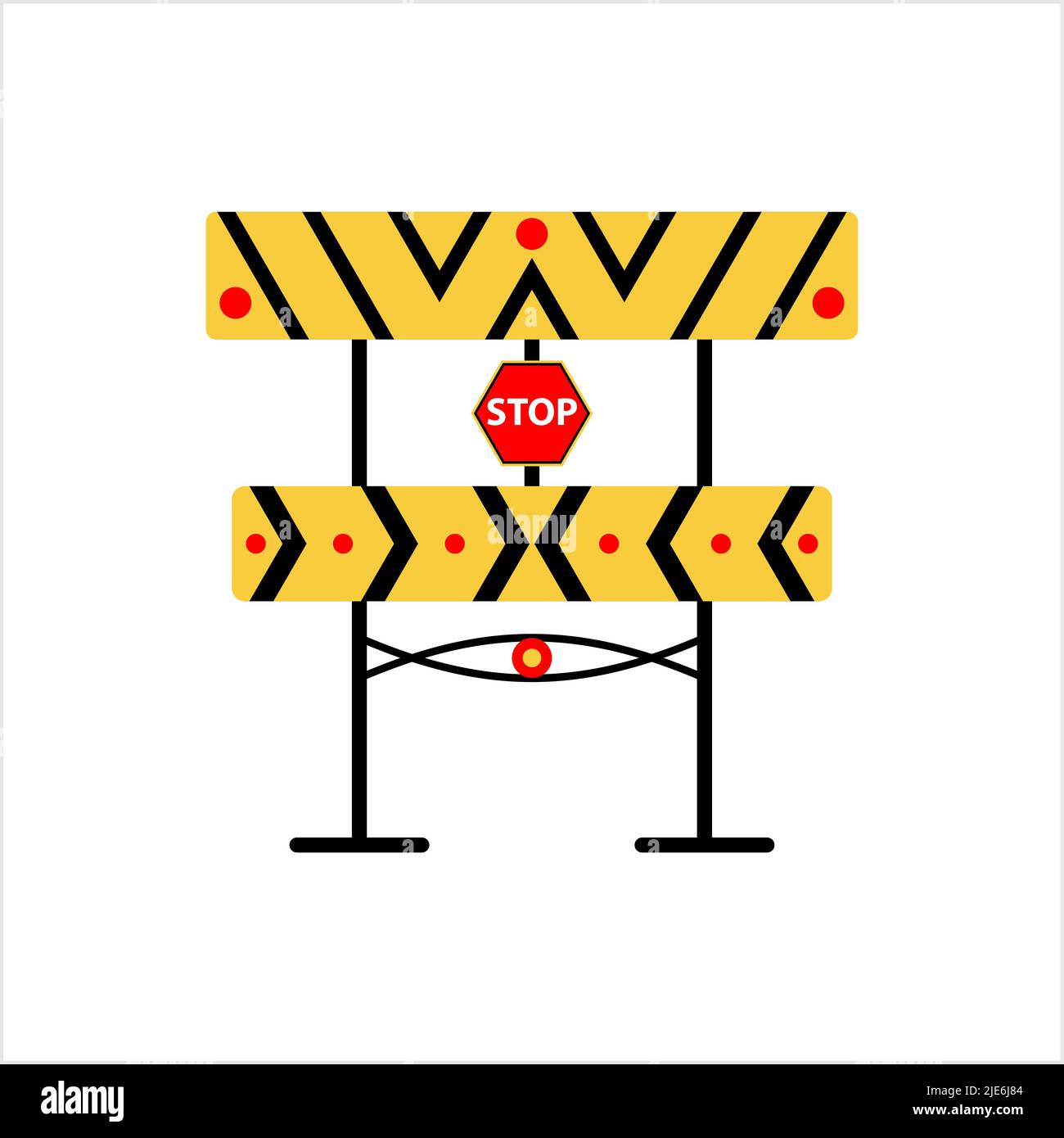 Construcción icono de barrera, barrera icono de barrera Vector Art