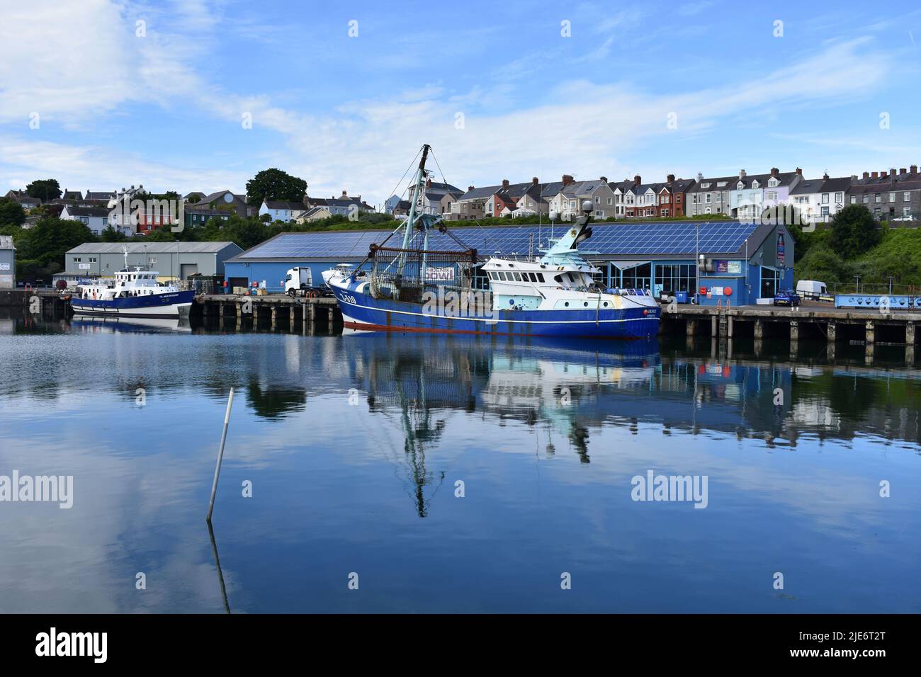 Puerto de Milford Haven, Milford Haven, Pembrokeshire, Gales Foto de stock