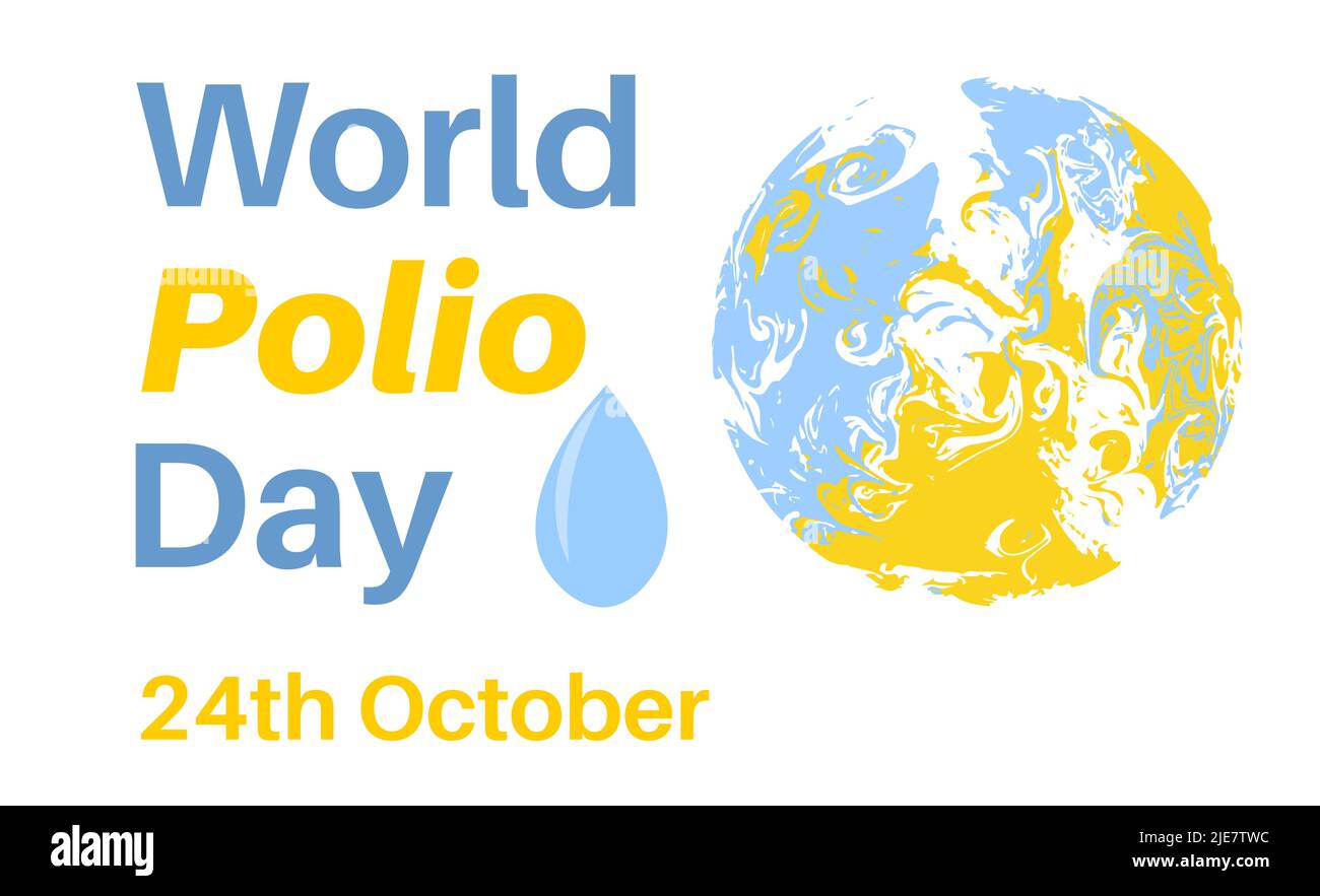 Día Mundial de la Poliomielitis 24th de octubre Ilustración vectorial. Ilustración del Vector