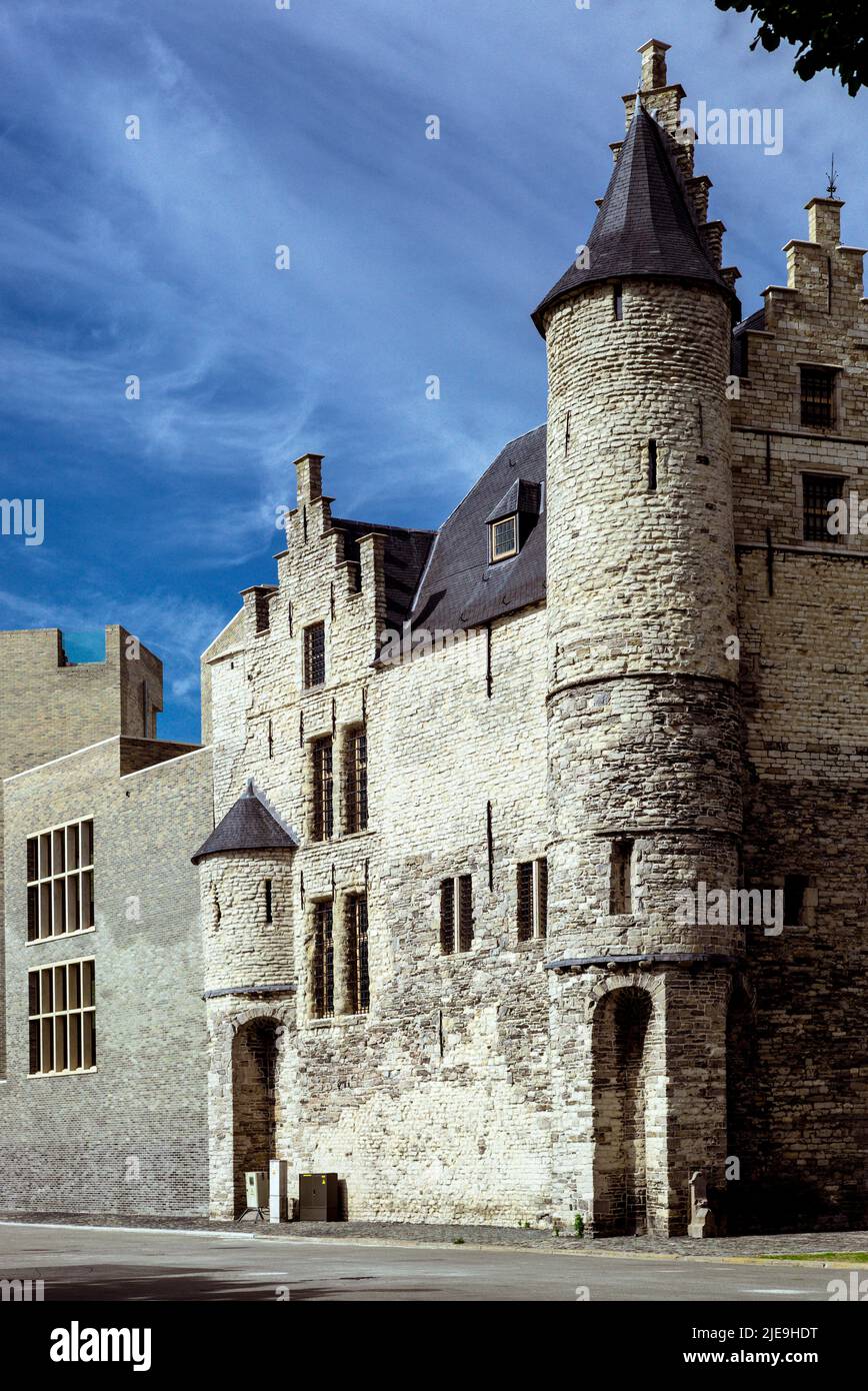 Het Steen Castillo de Amberes Foto de stock