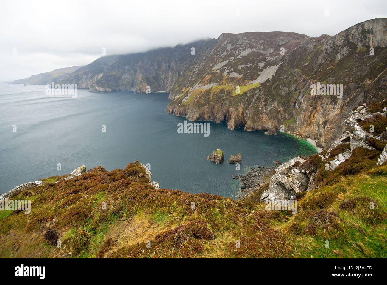 Slieve League Cliffs, Condado de Donegal, Irlanda Foto de stock