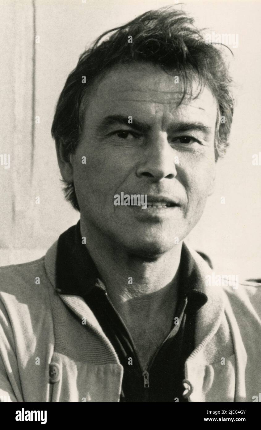 El actor alemán Horst Buchholz en la película Fear of Falling, Alemania 1984 Foto de stock