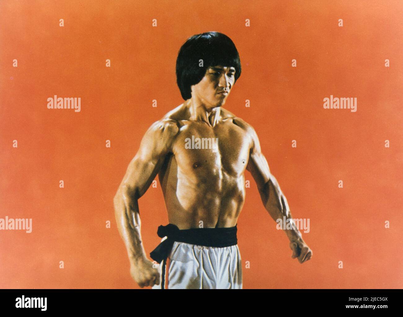 El actor taiwanés Bruce Li en la película Bruce Lee Against Supermen, HK 1975 Foto de stock
