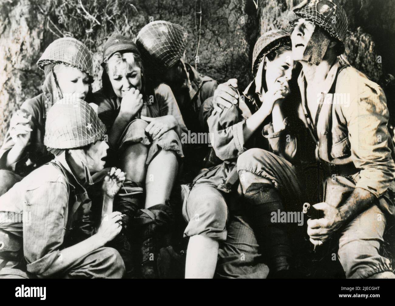 Actor George Montgomery en la película Guerillas en Pink Lace, Filipinas 1964 Foto de stock