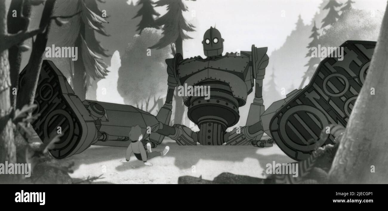 Escena de la película animada The Iron Giant, USA 1999 Foto de stock