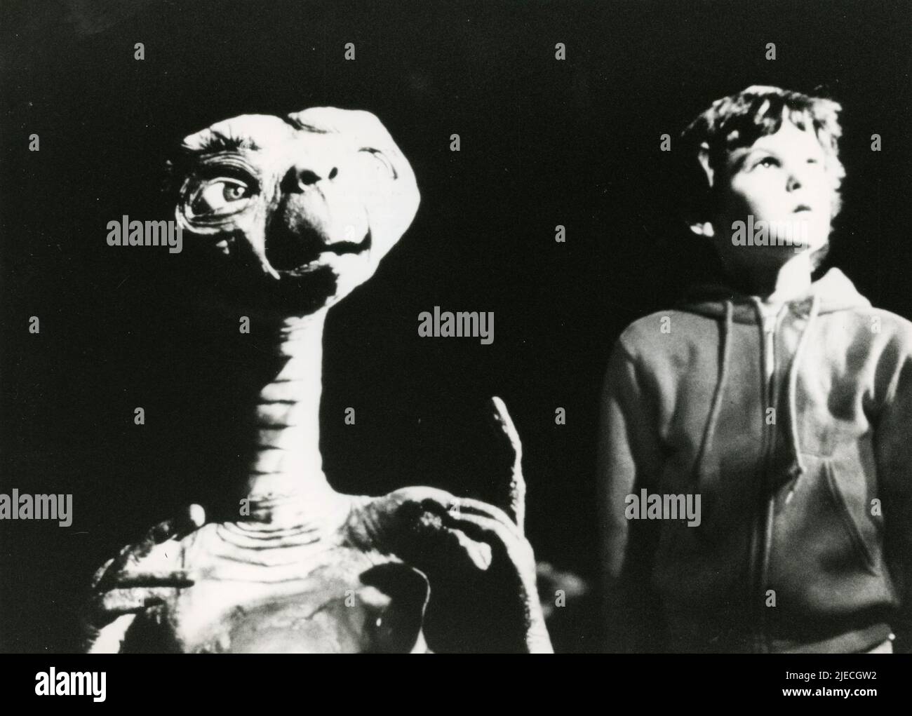 El niño actor estadounidense Henry Thomas en la película E.T. The Extra-Terrestrial, EE.UU. 1982 Foto de stock