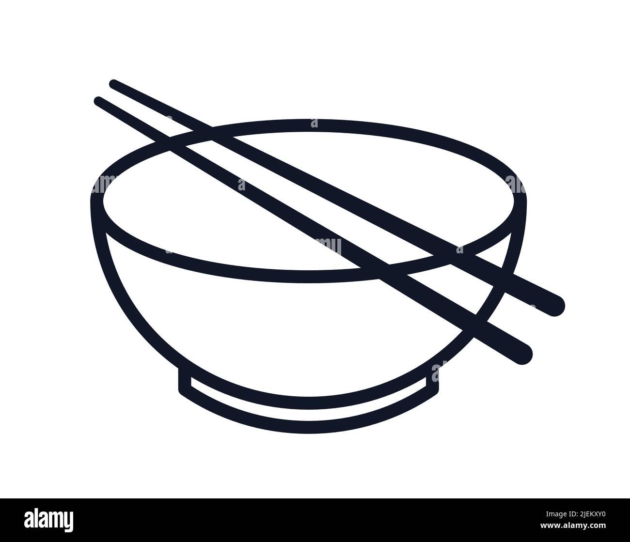 Símbolo de recipiente para sopa e icono de ilustración de vector de comida Ilustración del Vector