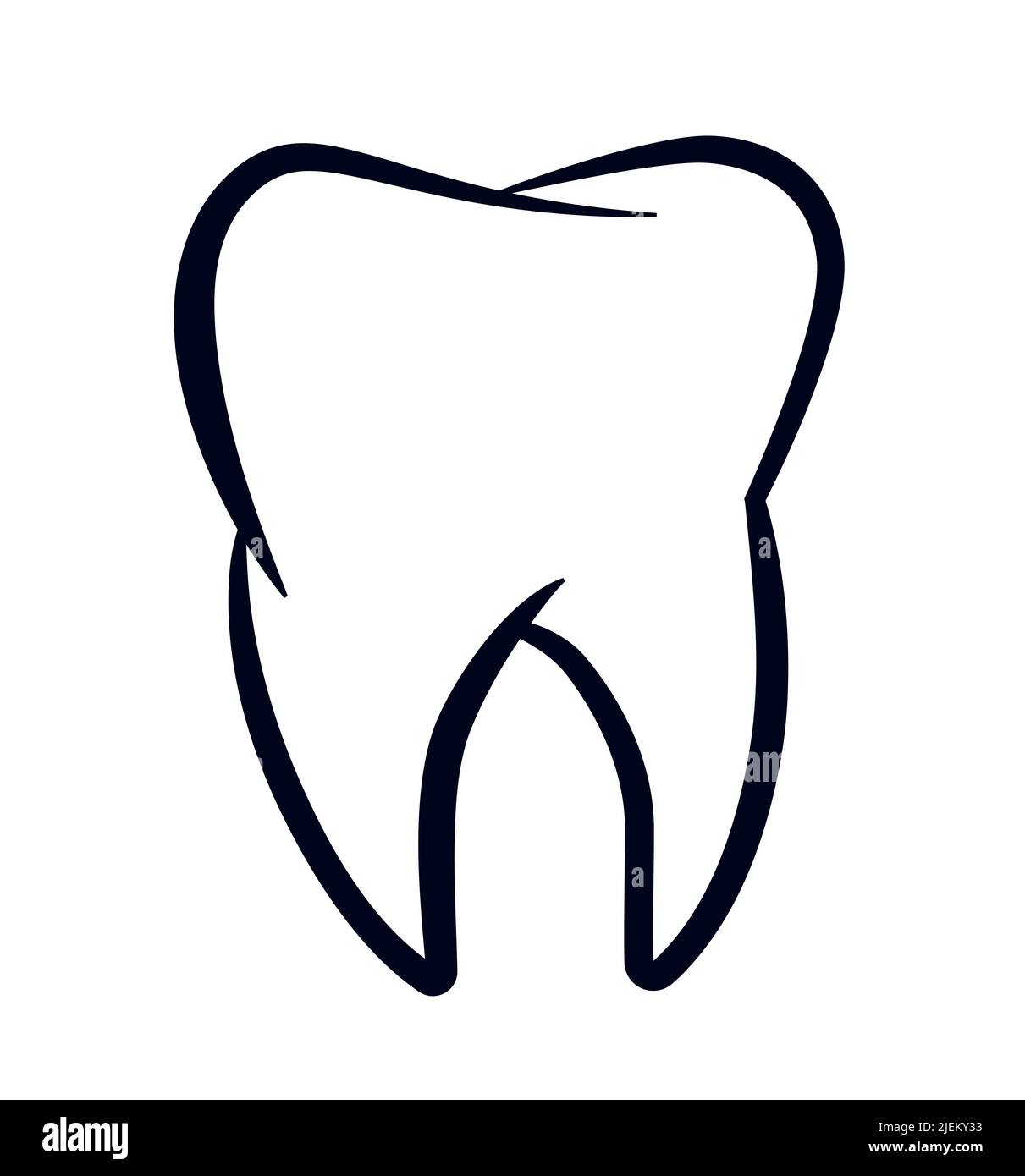 Símbolo de diente limpio dentista y higiene dental signo vector ilustración icono Ilustración del Vector