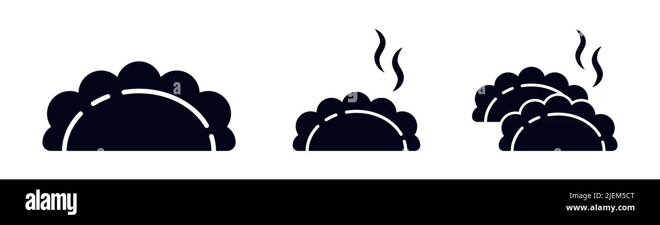 Gyoza dumpling alimento vector icono Ilustración del Vector
