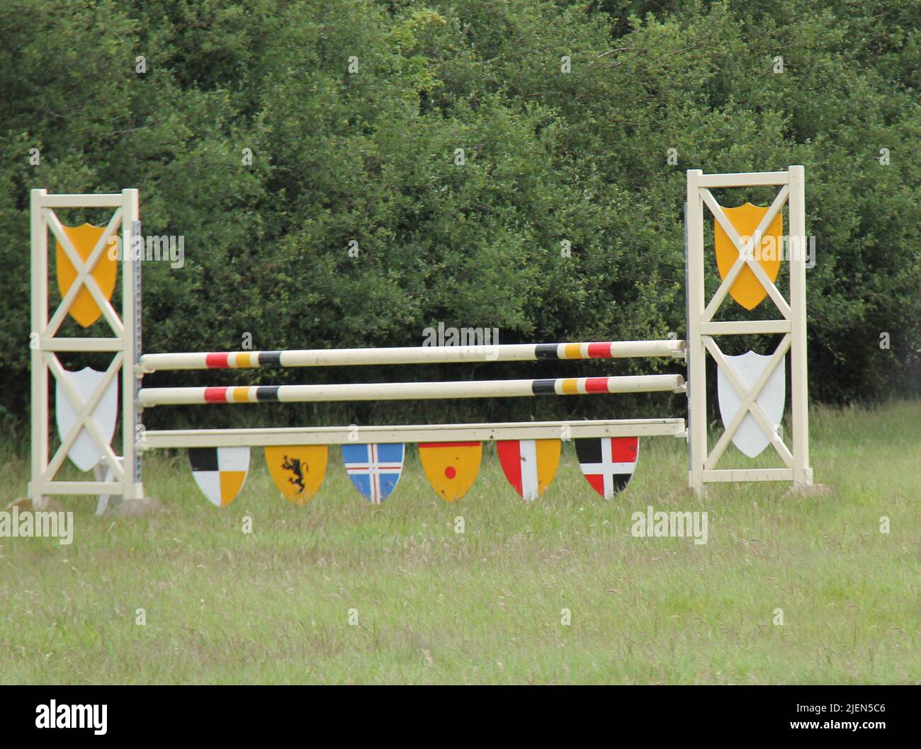 Fotos de Barras de obstáculos para el evento de salto de caballo