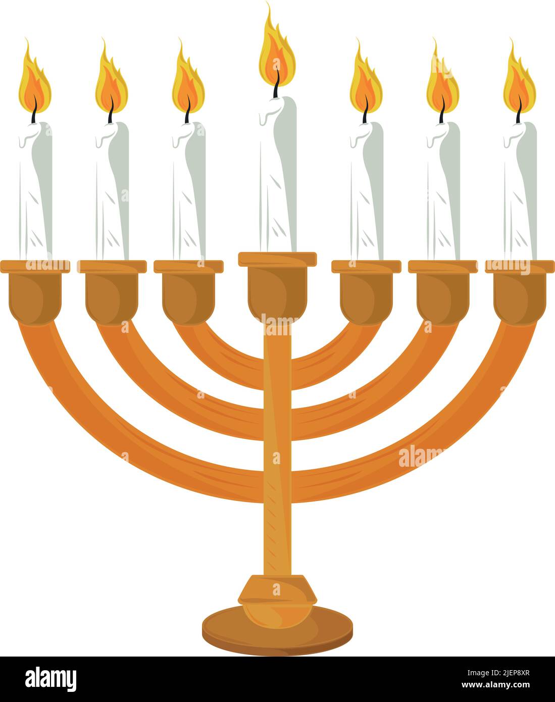 candelabro judío menorah Imagen Vector de stock - Alamy