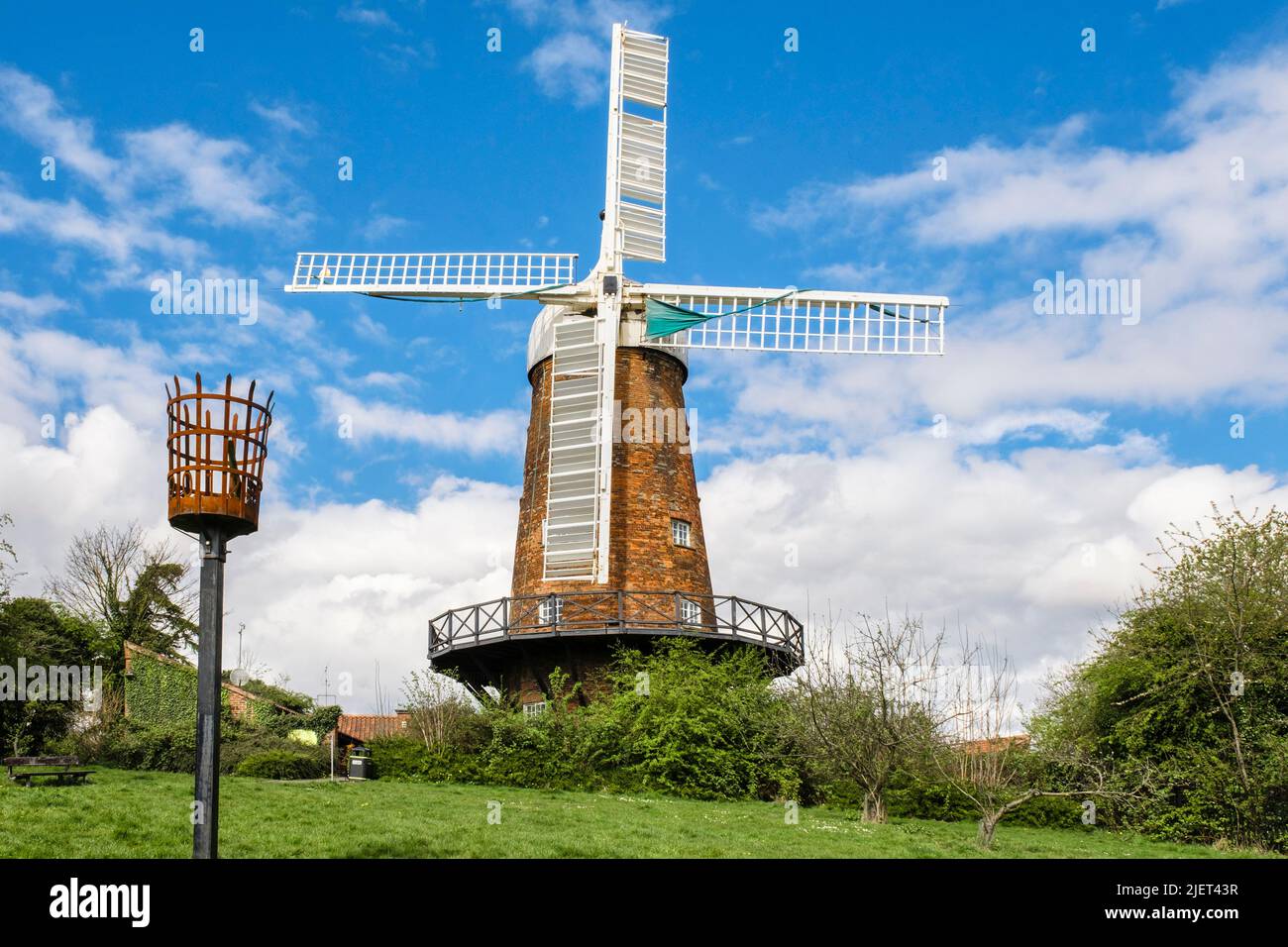 Molino de viento Green's Mill. Nottingham, Nottinghamshire, Inglaterra, Reino Unido, Gran Bretaña Foto de stock