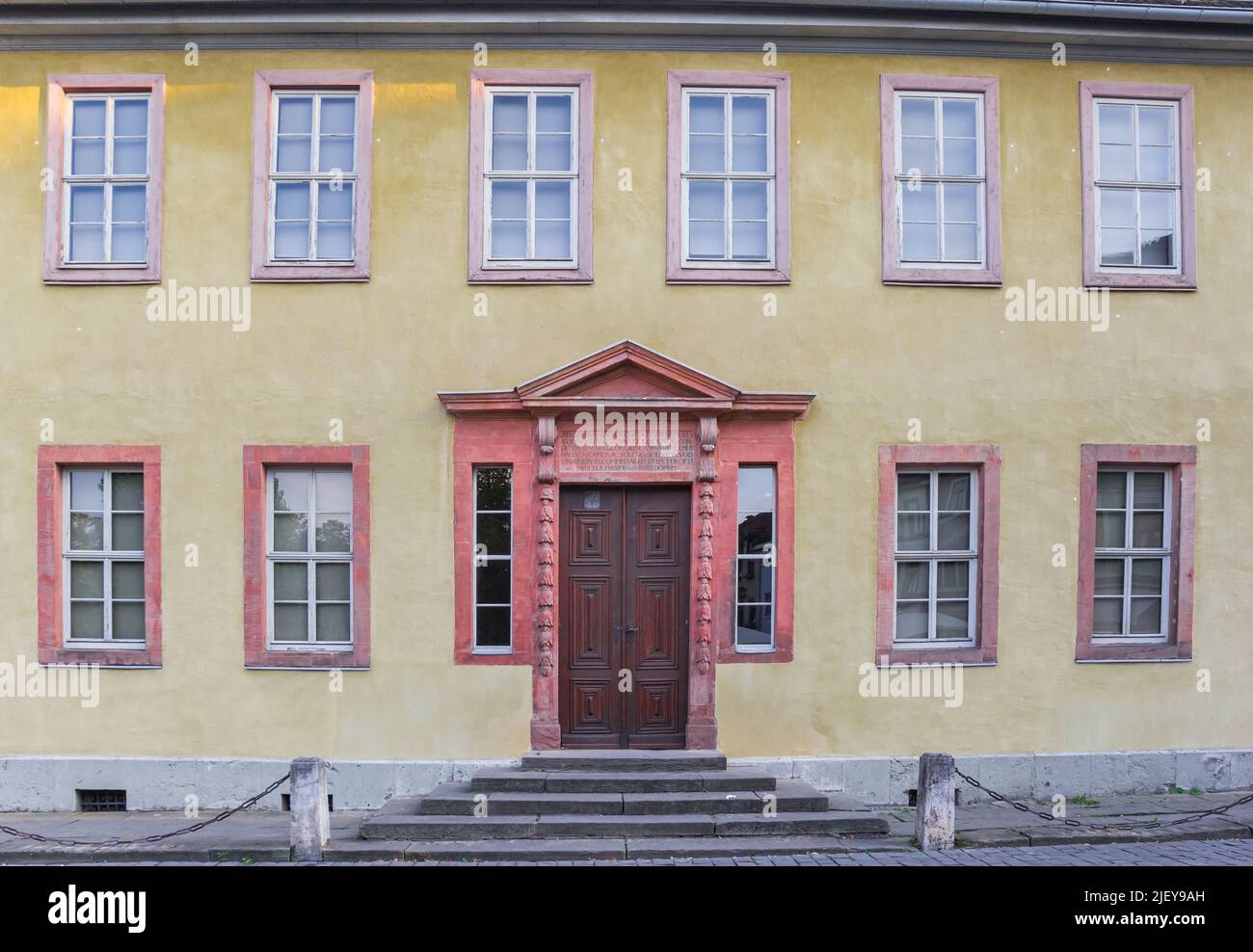 Fachada de la histórica Casa Goethe en Weimar, Alemania Foto de stock