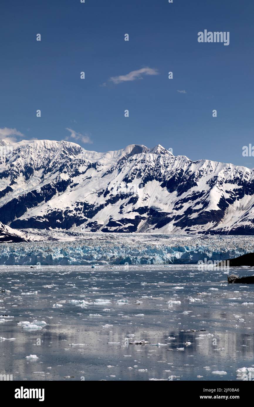 Glaciar Hubbard Bahía Desencantamiento Alaska USA Foto de stock