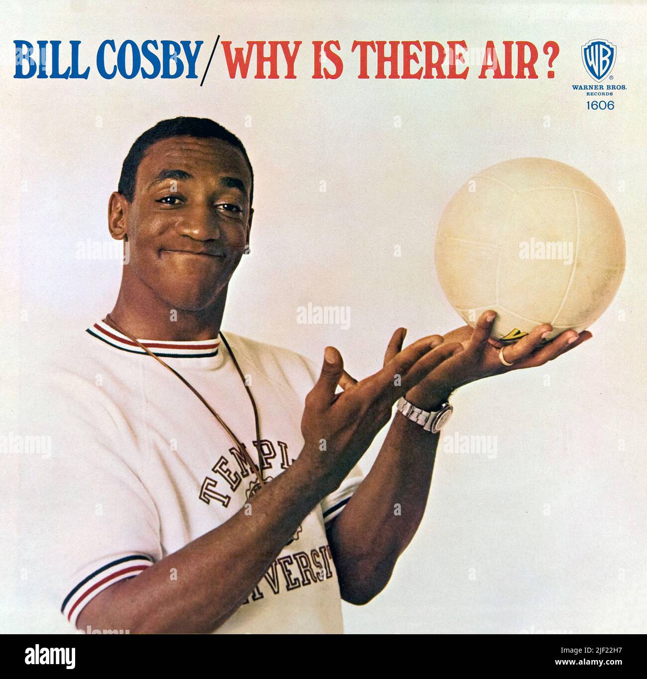 Bill Cosby funda del álbum de comedia Why Is There Air, lanzado en 1965 por Warner Bros. Foto de stock