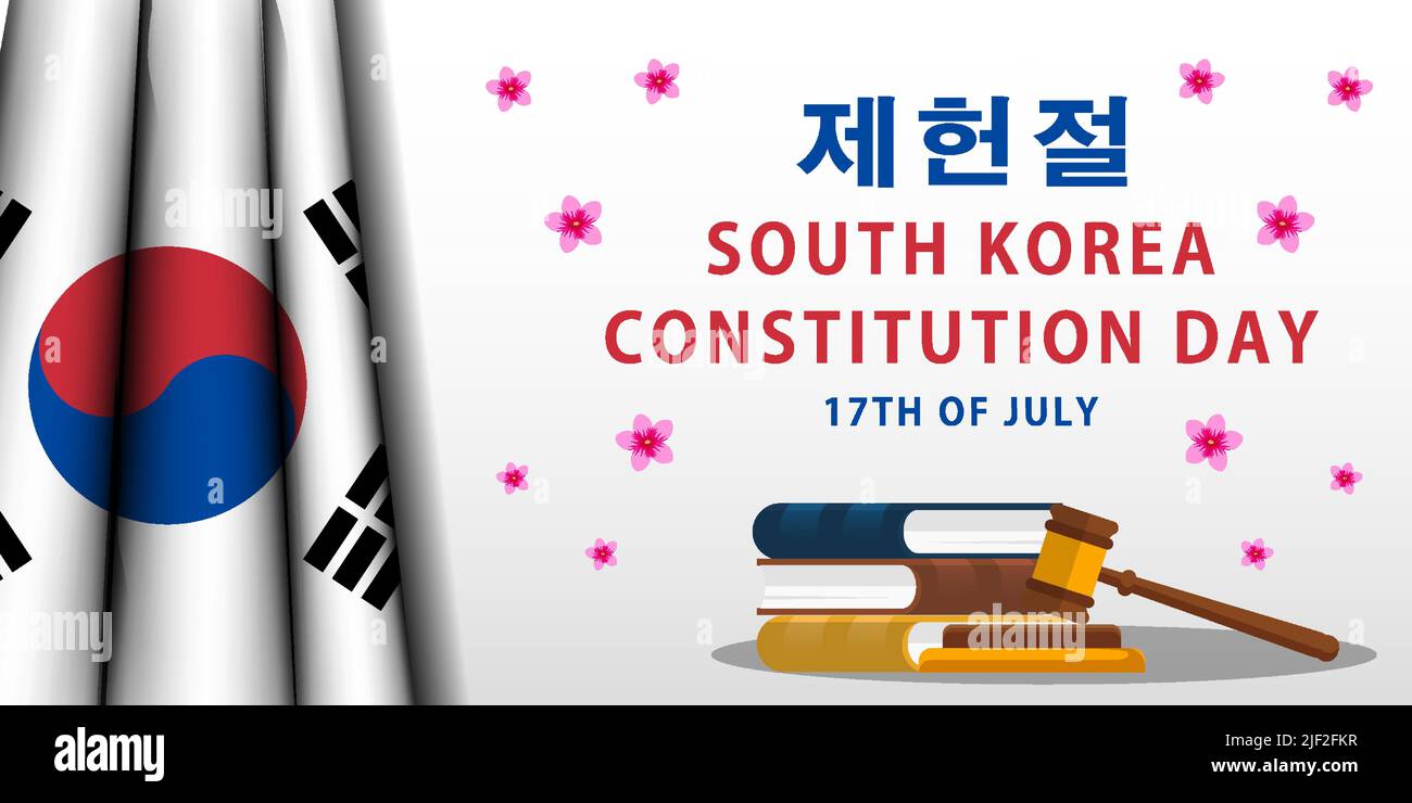 ilustración de fondo del día de la constitución de corea del sur con