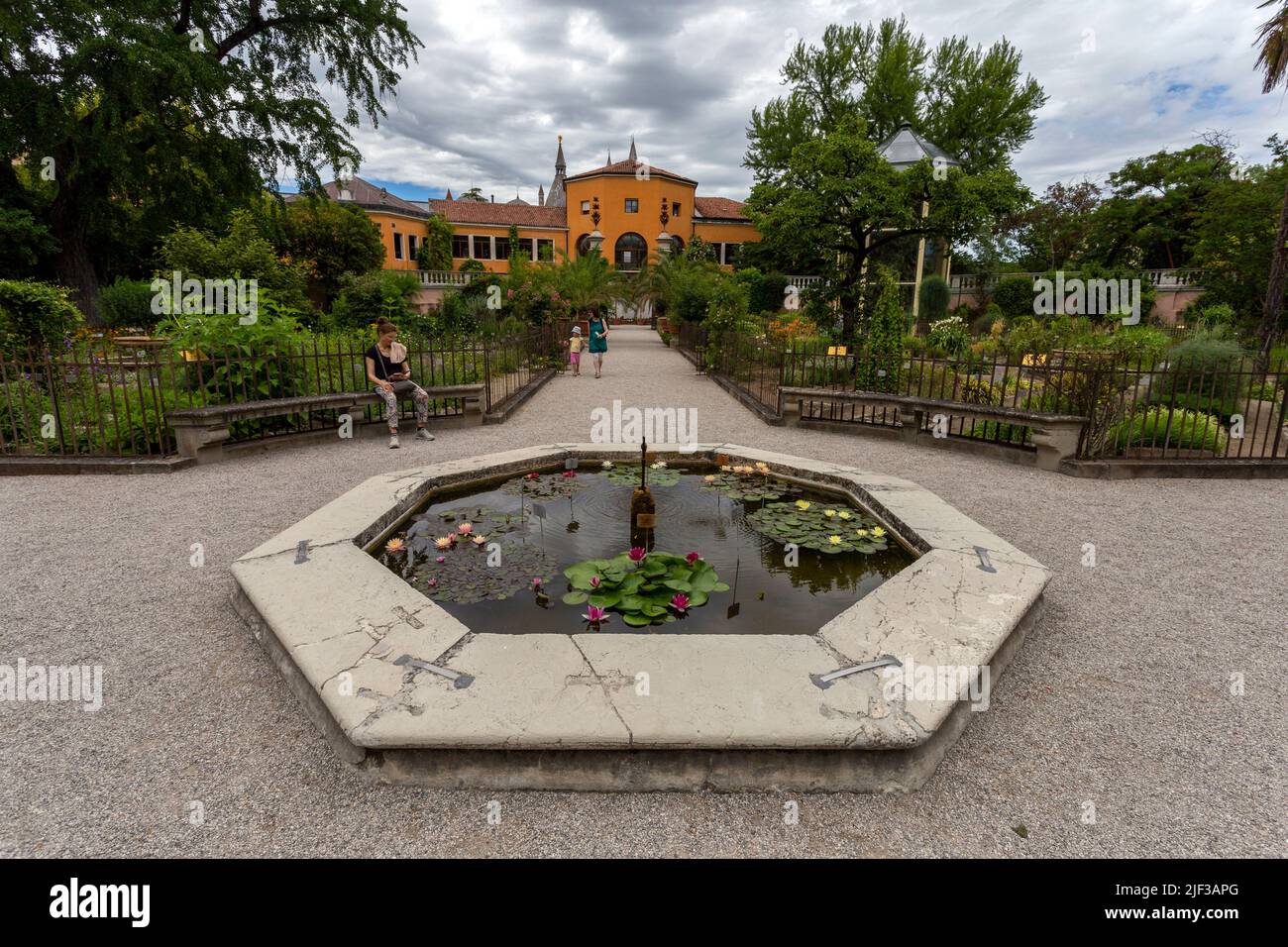Padua, Italia - 06 10 2022: Jardín Botánico de la Universidad de Padua en Padua en un día de verano. Foto de stock