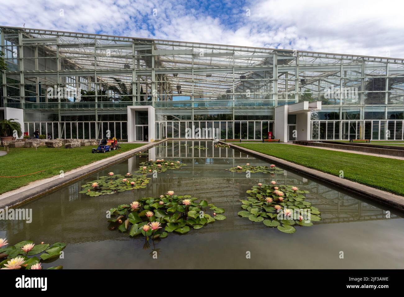 Padua, Italia - 06 10 2022: El Jardín de la Biodiversidad en el Jardín Botánico de Padua en un día de verano. Foto de stock