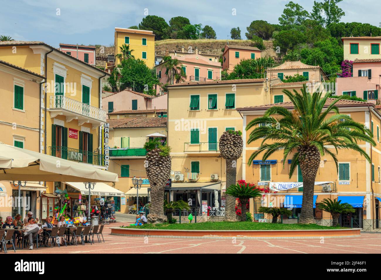 Porto Azzurro, Elba, Toscana, Italia Foto de stock