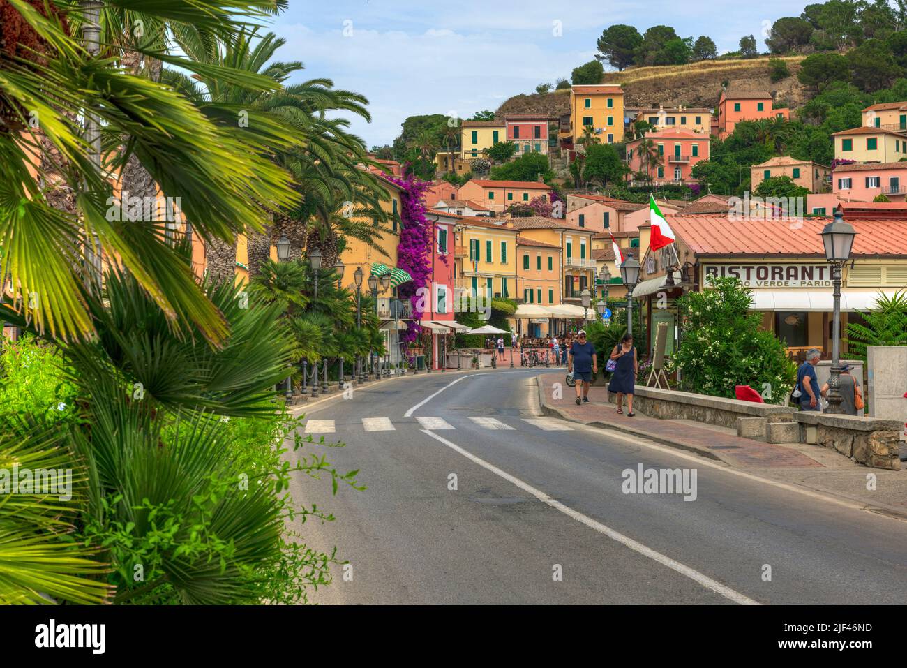 Porto Azzurro, Elba, Toscana, Italia Foto de stock