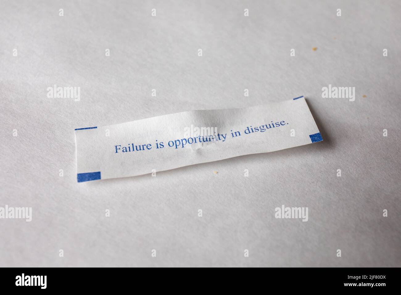 El fracaso es una oportunidad disfrazada. Foto de stock