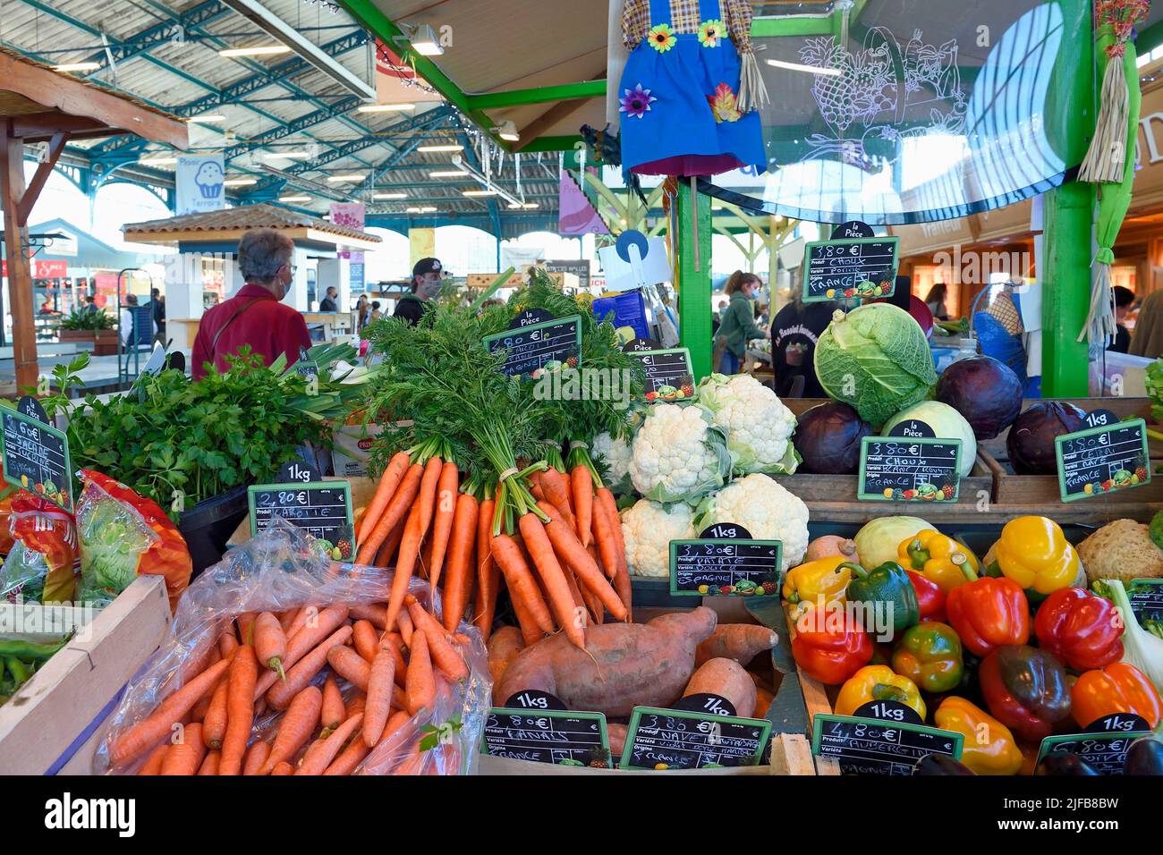 Francia, Charente, Cognac, mercado cubierto Foto de stock