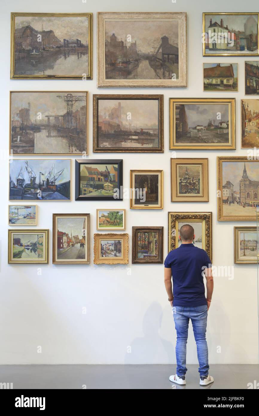 Francia, Norte, Roubaix, La Piscine (museo de arte e industria André-diligente), sala dedicada a la historia de Roubaix Foto de stock