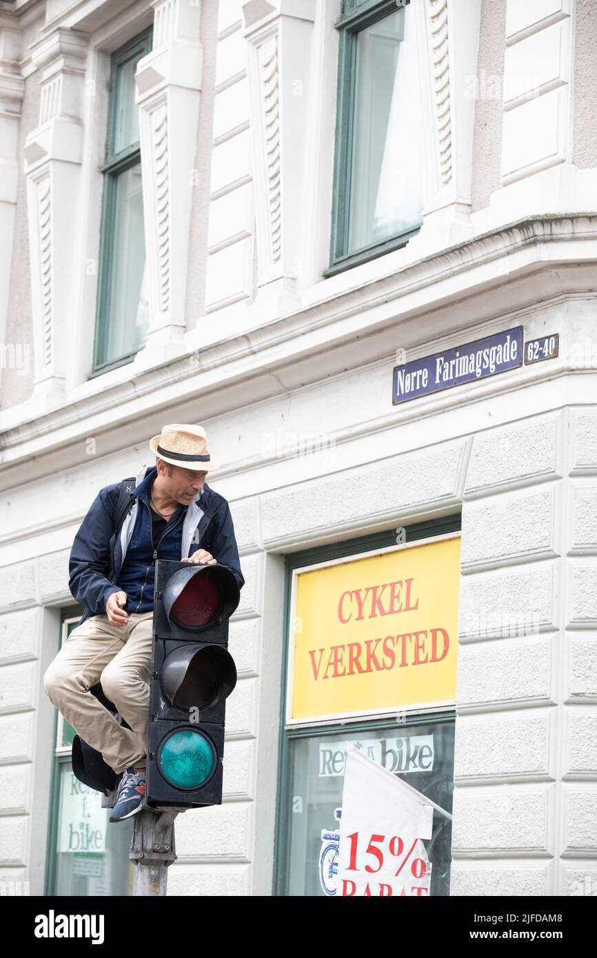 Primera etapa del tour de France 2022 en Copenhague-Dinamarca, el 1st de julio de 2022. Humor en las calles de la ciudad durante la competición Foto de stock