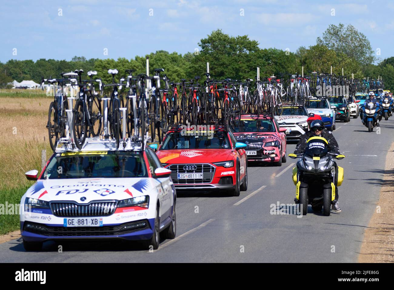 Tour de France 2022: Segunda etapa en Reersoe, Dinamarca Foto de stock
