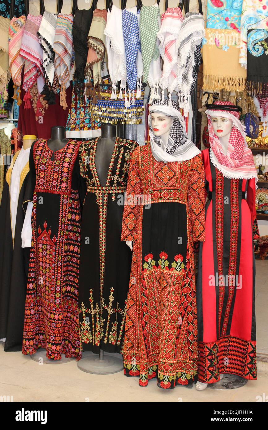 Vestido Stall, Jordan Foto de stock