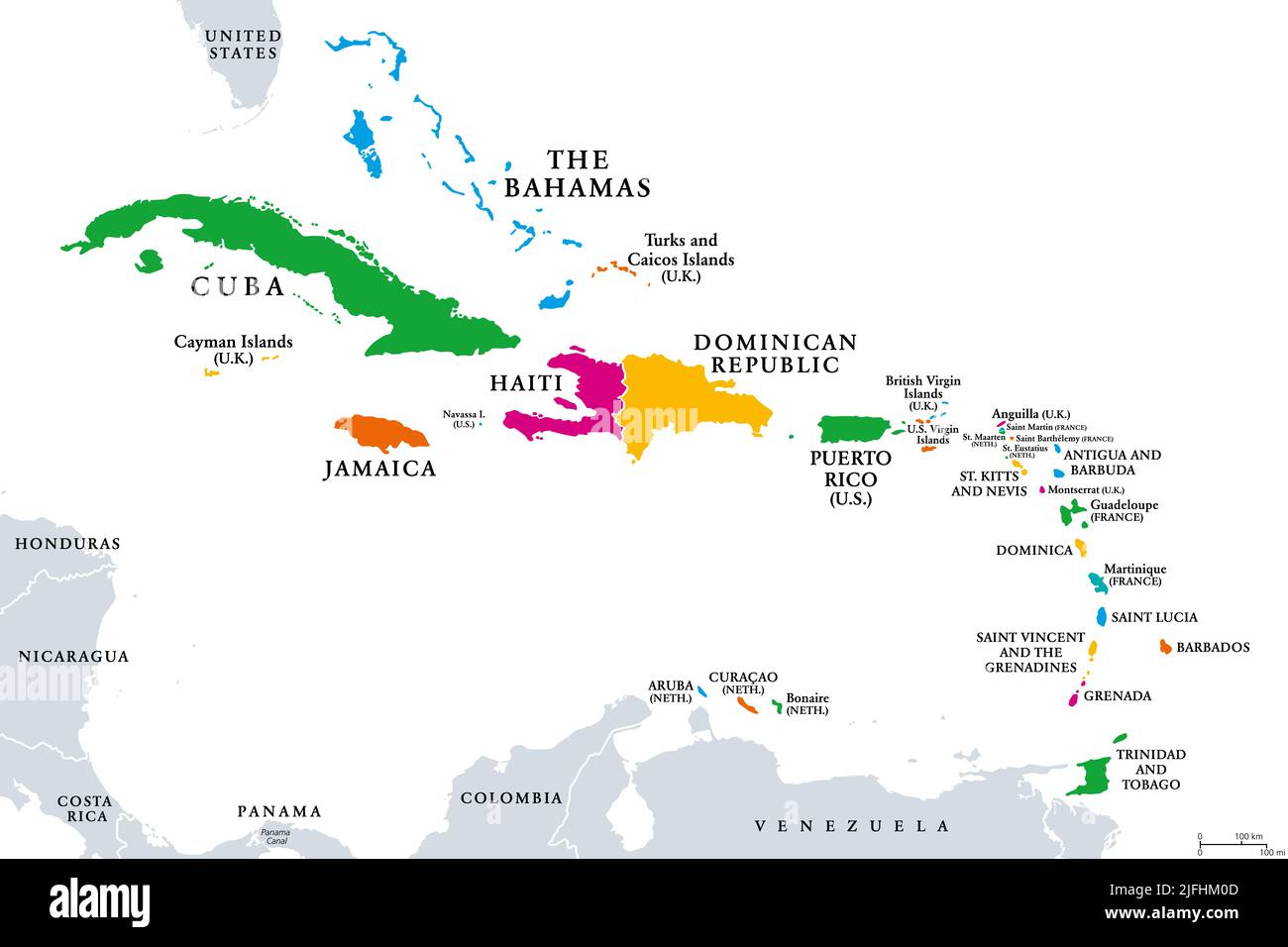 Mapa De Las Antillas Con Sus Nombres En Espanol