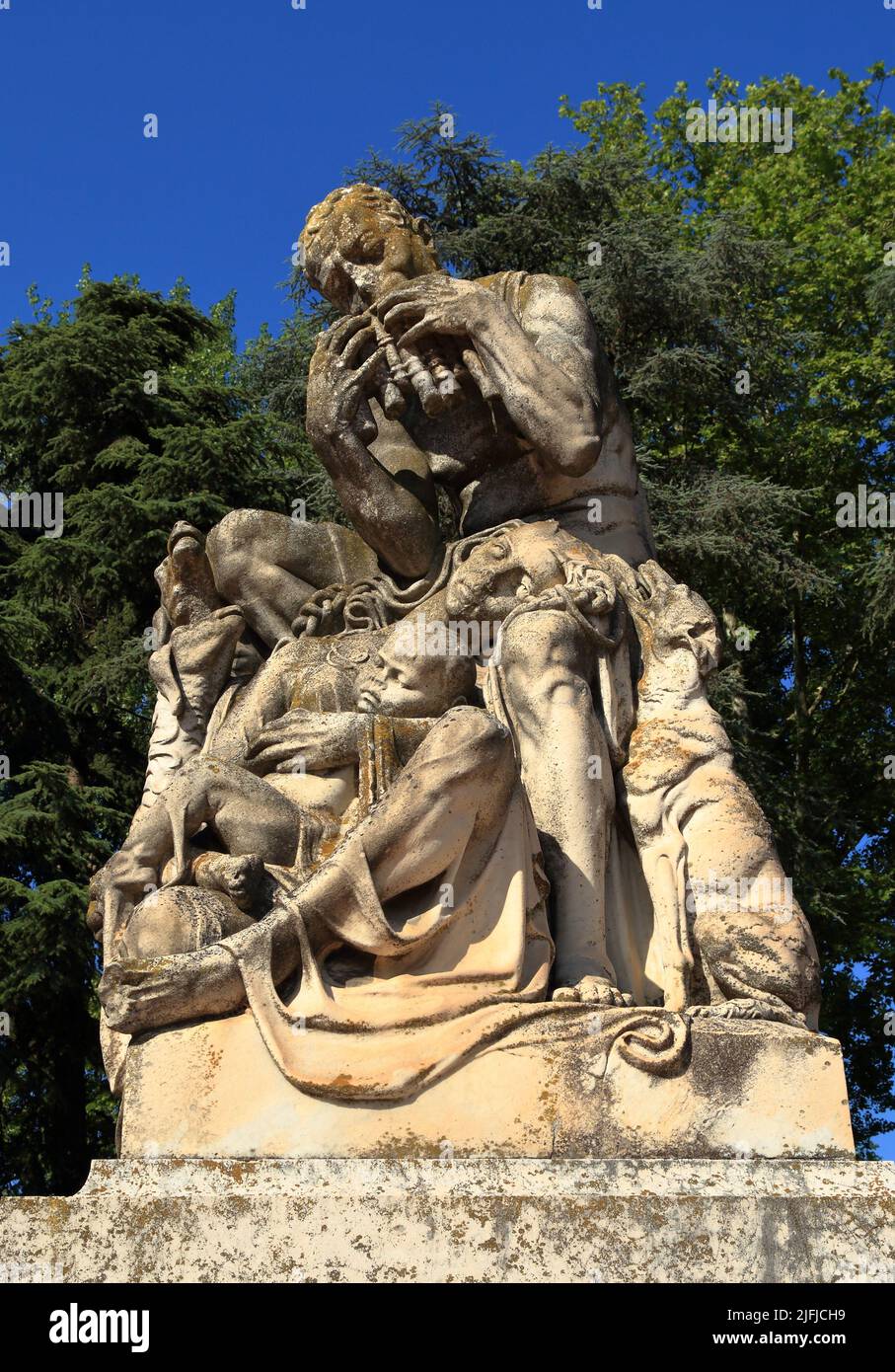 Monumento a Virgilio, Piazza Virgiliana, Mantova, Mantua Italia Foto de stock