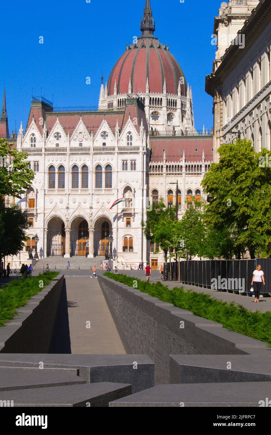 Hungría, Budapest, Parlamento, Trianon Memorial, Foto de stock