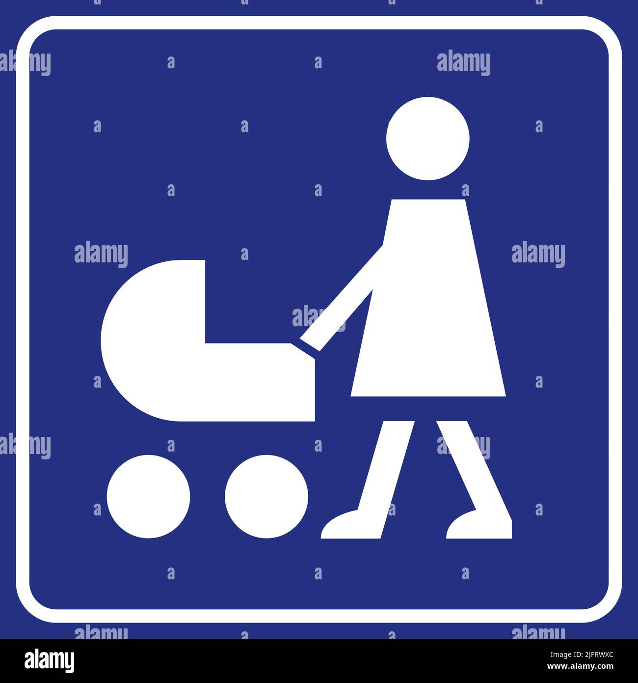 Símbolo que indica el lugar reservado para madres con hijos, ilustración de vectores Ilustración del Vector