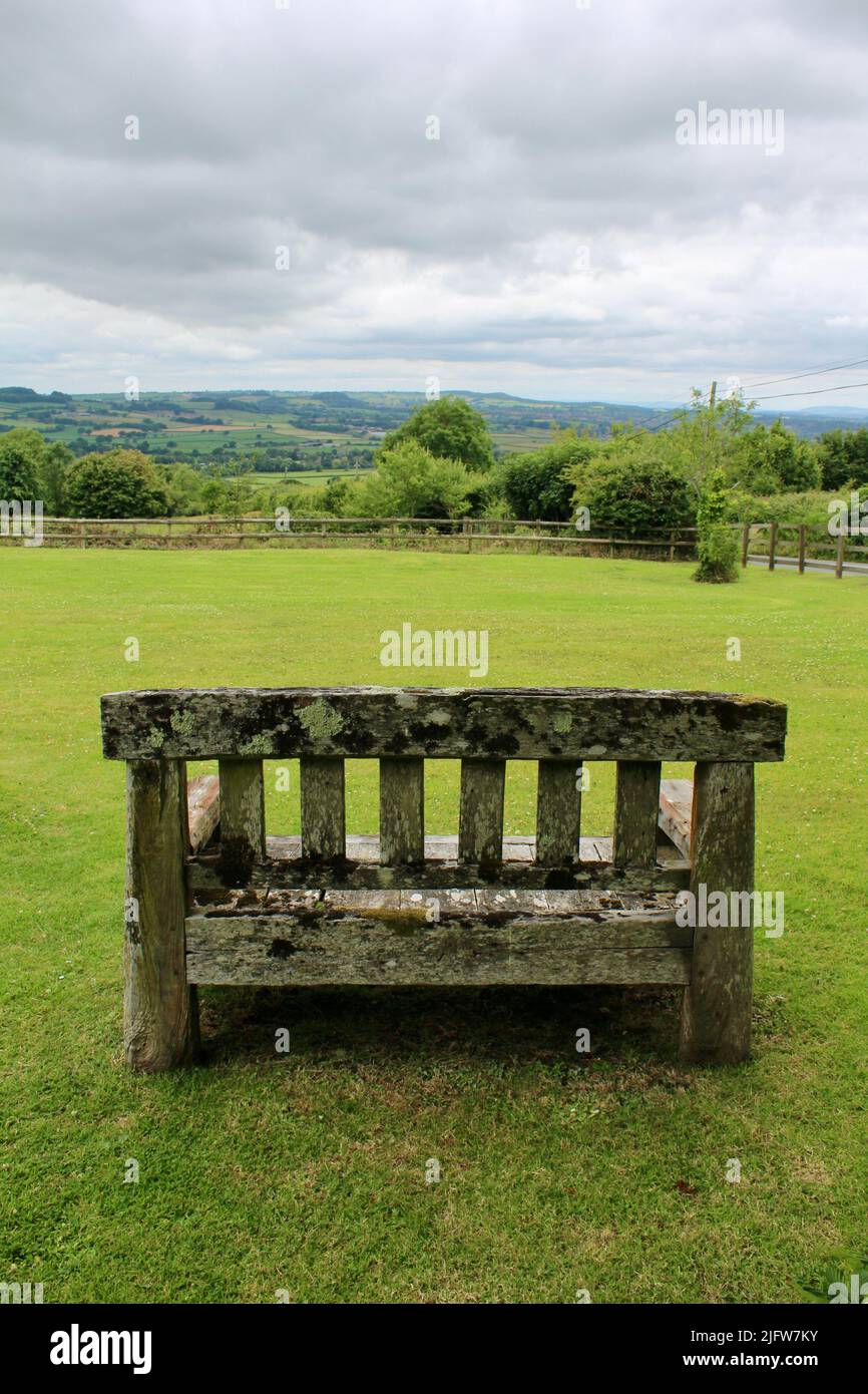 Asiento Rústico en el Winyards Gap Inn Foto de stock