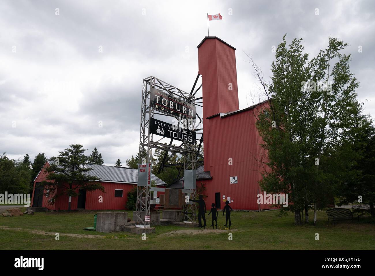 Museo Toburn Gold Mine en Kirkland Lake, Ontario, Canadá Foto de stock