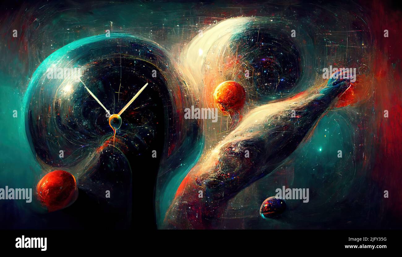 El espaciotiempo y el continuo espaciotiempo, ilustración Fotografía