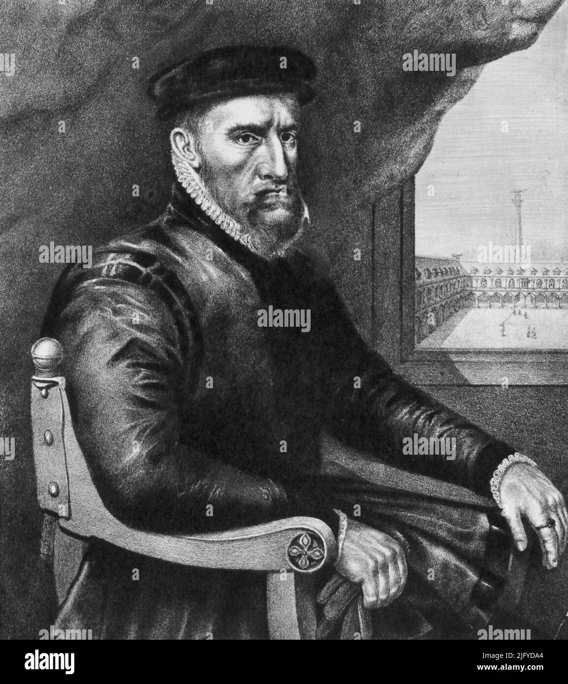 Sir Thomas Gresham el Viejo (c1519-1579). Después de Anthonis Mor (c1517-1577). Comerciante y financiero inglés, que en 1565 fundó el Royal Exchange en la City de Londres. Foto de stock