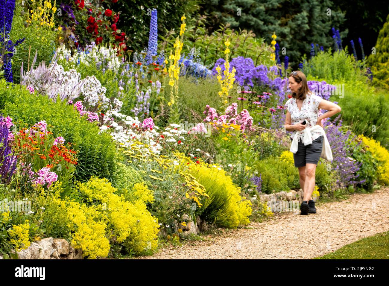 Waterperry jardín cerca de Oxford Reino Unido en verano Foto de stock