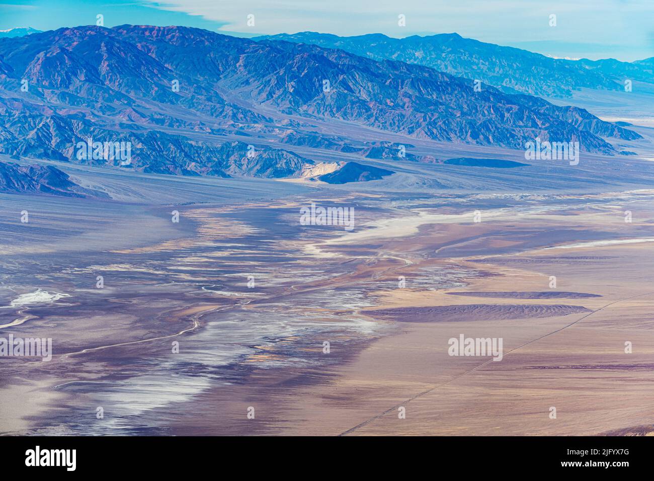 Vista sobre el Valle de la Muerte, California, Estados Unidos de América, América del Norte Foto de stock