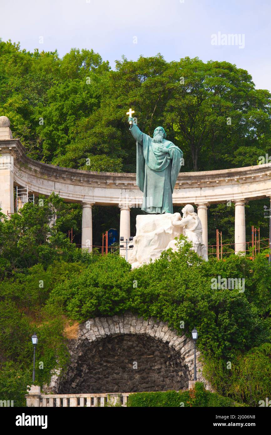 Hungría, Budapest, Monumento a San Gellert, Foto de stock