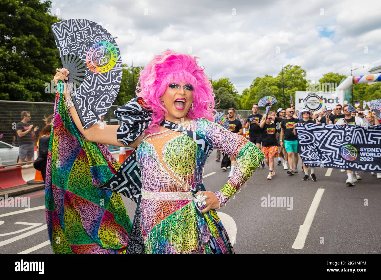 Reina australiana de la delegación World Pride Sydney 2023 Foto de stock