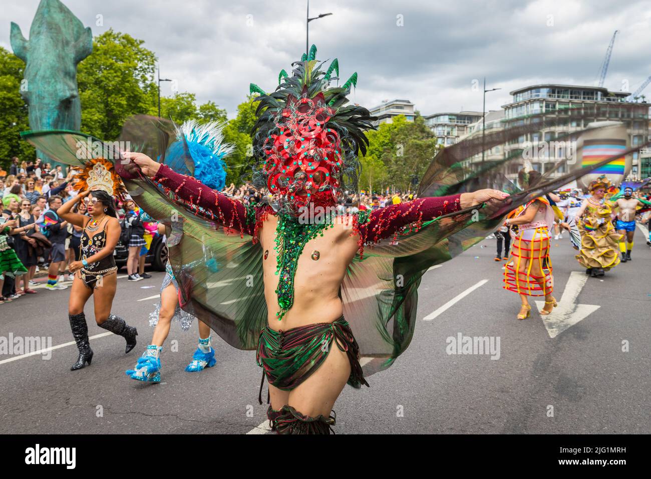Bailarina exótica en Pride en Londres Foto de stock
