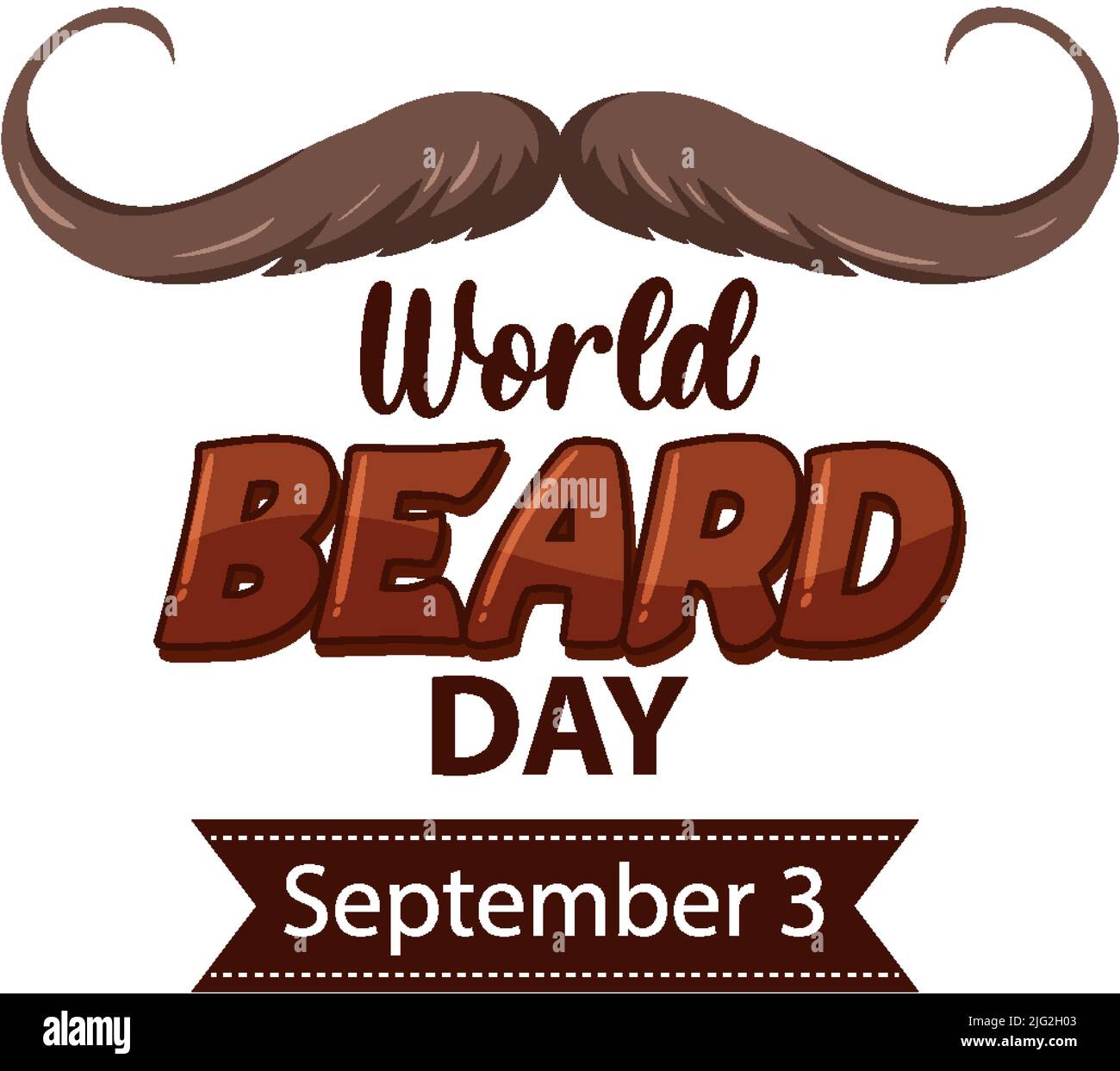 Día Mundial de la Barba 3 de septiembre ilustración Imagen Vector de stock  - Alamy