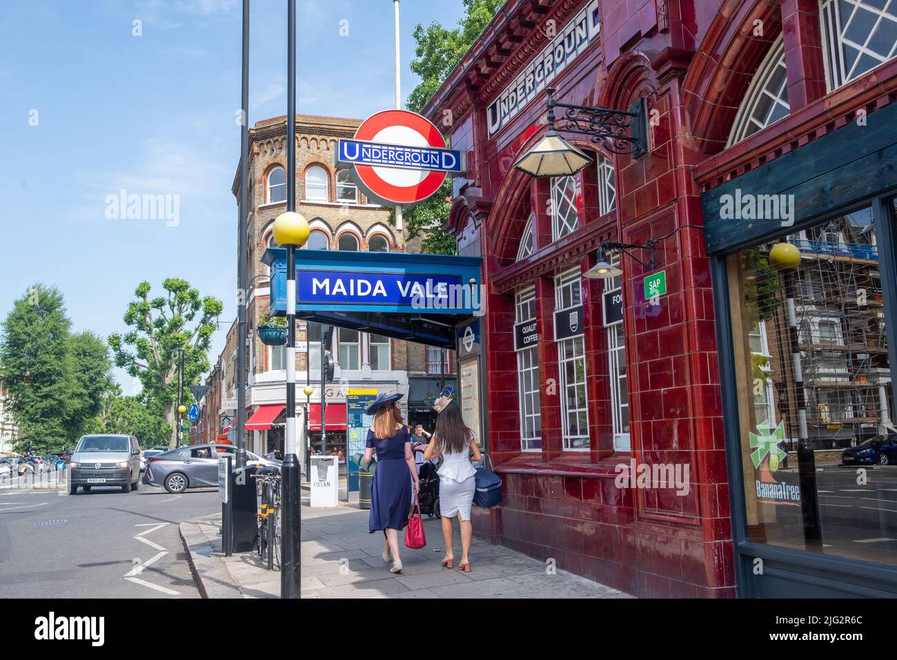 Londres- 2022 de junio: Estación de metro Maida Vale, estación de metro de la línea Bakerloo en Elgin Avenue en W9 West London. Foto de stock