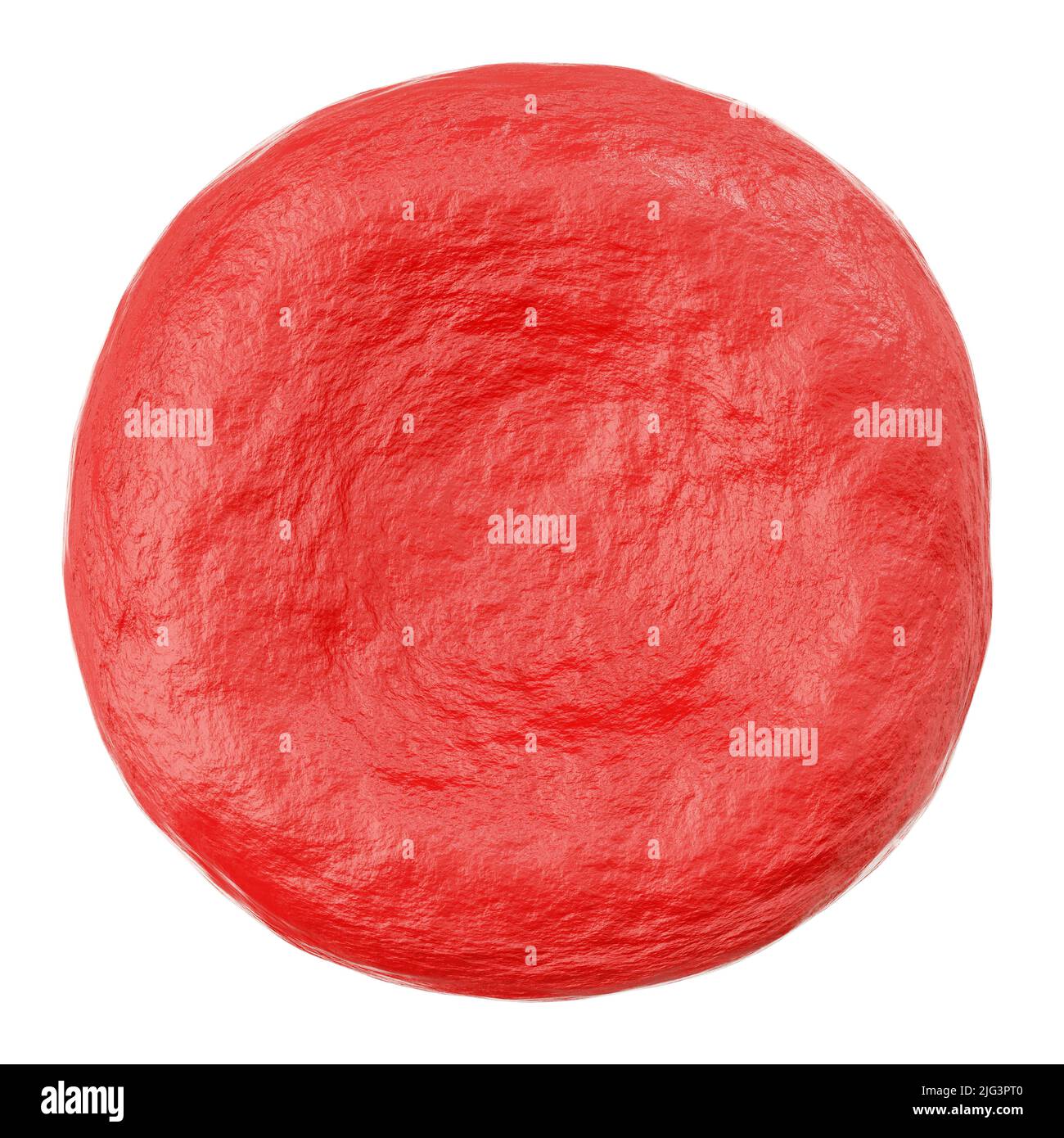 Glóbulos rojos ( eritrocitos ) . Textura de alto detalle en la superficie . Fondo blanco aislado . 3D Presentación . Foto de stock