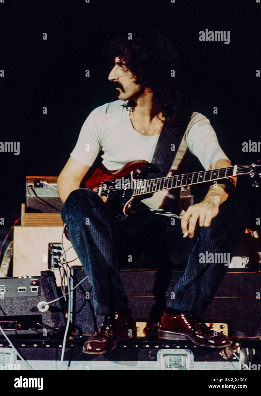 Frank Zappa, Concertgebouw, Ámsterdam, 1972 Foto de stock